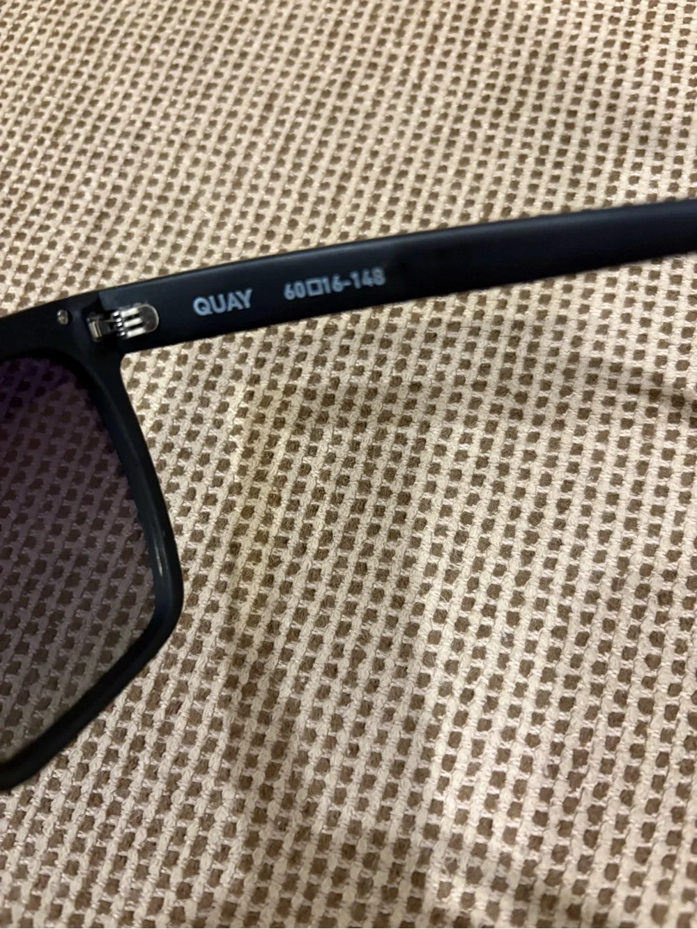 Quay Australia Black Oversized Level Up Polarized Square Sunglasses